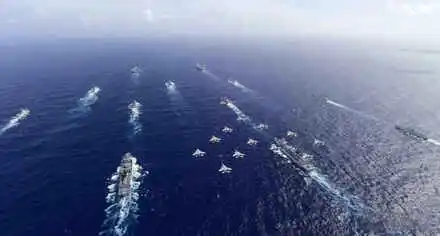 flip clock screen background of Navy dual aircraft carrier fleet