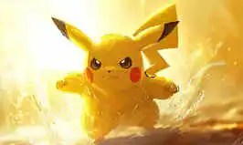 flip clock screen background of Pokemon Pikachu