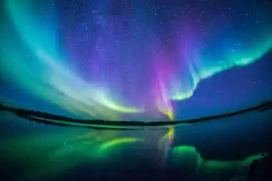 flip clock screen background of The dazzling aurora