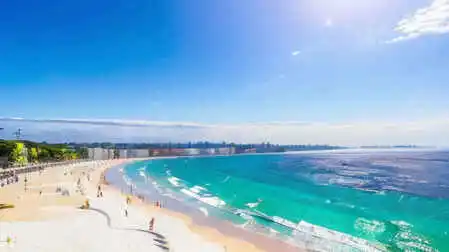 flip clock screen background of beautiful beach