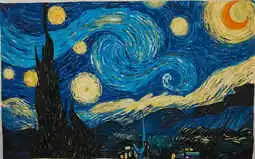flip clock screen background of Vincent van Gogh's The Starry Night