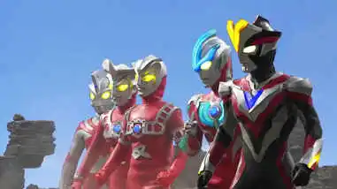 flip clock screen background of Ultraman Hero Character